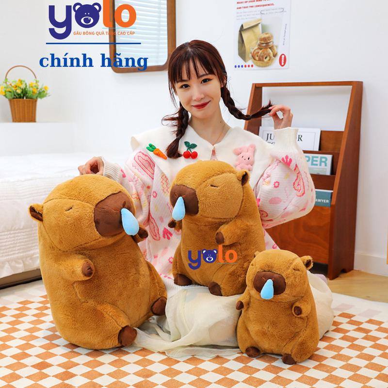 Gấu bông CAPYBARA balo ,nước mũi ,mũ dâu ,mũ sinh nhật,thổi bóng , hàng QUẢNG CHÂU cao cấp