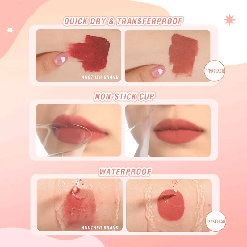 pinkflash lip cream double sense 2in1 duo lipstick velvet 6