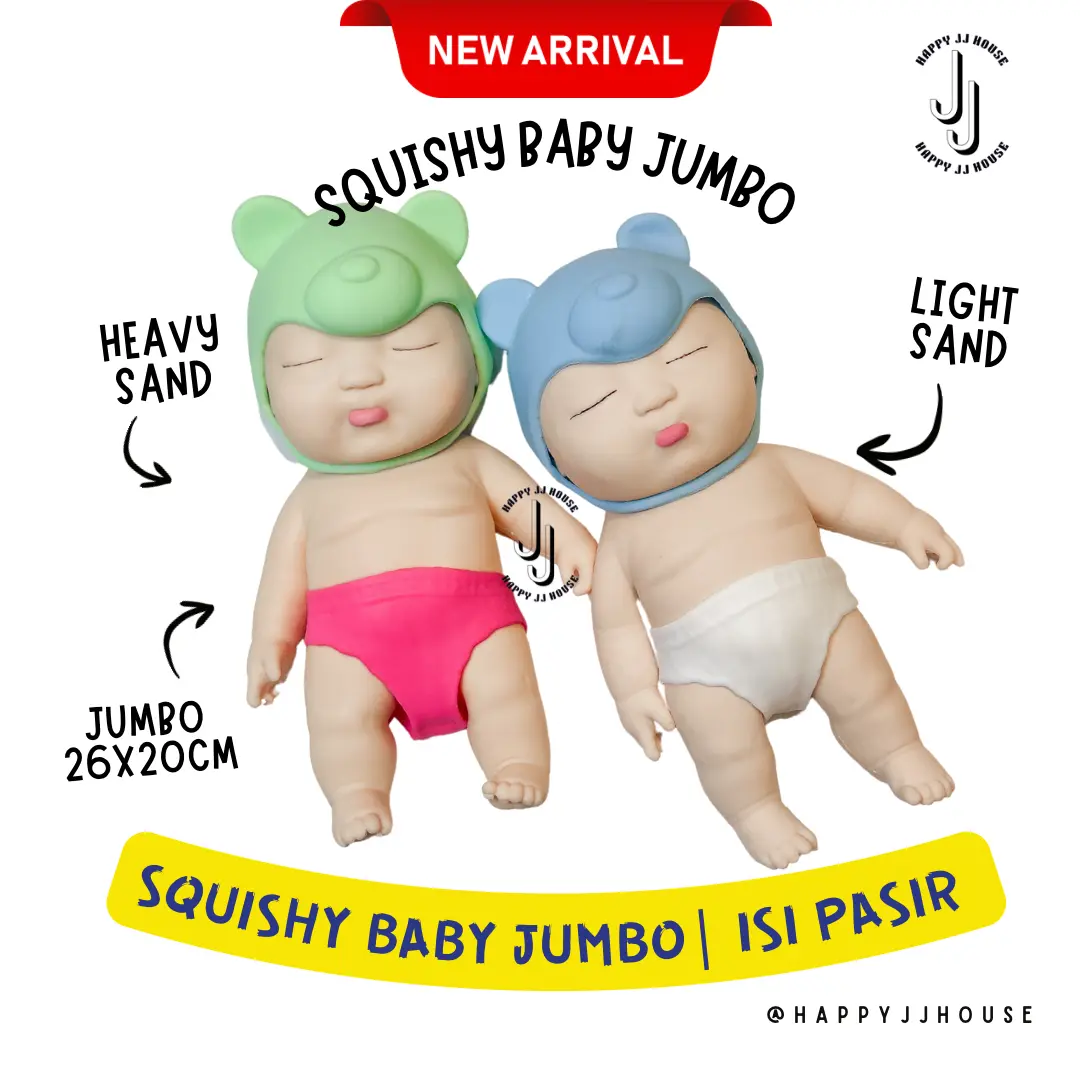 [HAPPYJJ]BAYI MURAH ~ BAYI BESAR RINGAN | SQUISHY ISI PASIR | KUALITAS TERBAIK | LIGHT SPACE SAND | UKURAN BESAR | BISA GEPENG