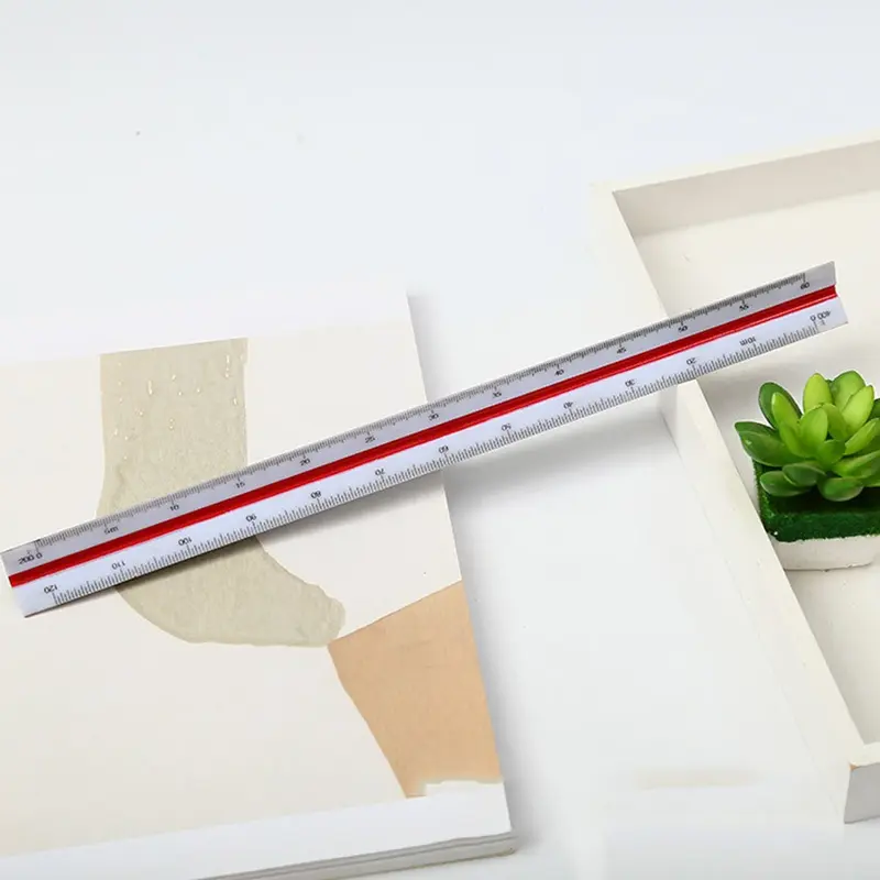 30cm Penggaris Skala Segitiga Arsitek Tek Furniture Design Insinyur Teknik Sipil Menggambar Kerja 5