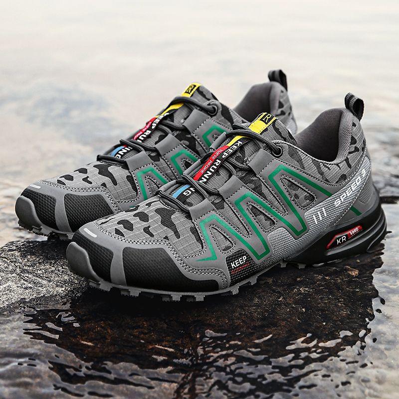 Product Introduction of 2023 Cross-Border Hiking Shoes Men's plus Size Lightweight Casual Mountain Running Shoes Riding plus Size Outdoor Hiking Shoes Non-Slip 6