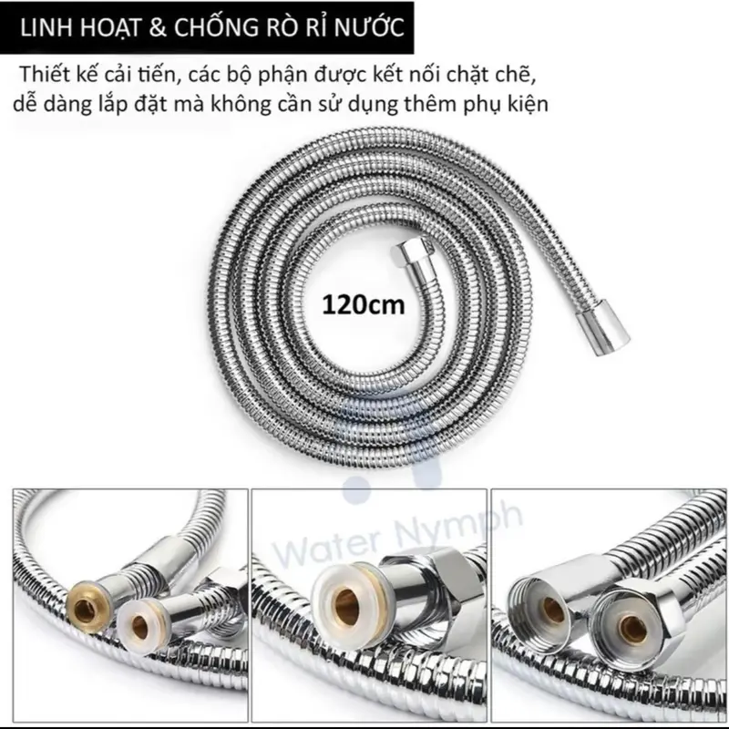 Dây vòi hoa sen Inox ốc đồng chất lượng cao 1