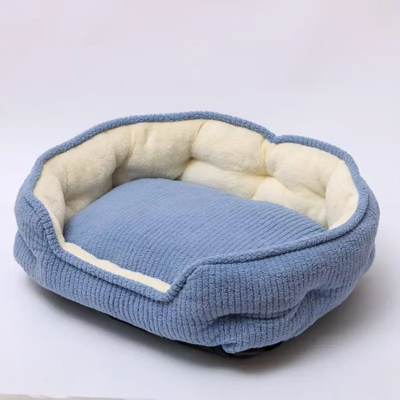 Soft Comfortable Pet Bed, Rectangle Design Pet Mat with Non-slip Bottom, Warm & Easy To Clean Pet Bed for Medium & Small Cats Dogs 4