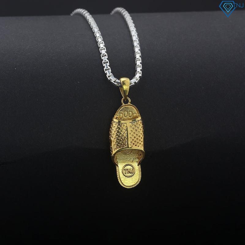 Dây chuyền nam bạc mặt chiếc dép tổ ong cá tính DCA0173 - Trang Sức TNJ