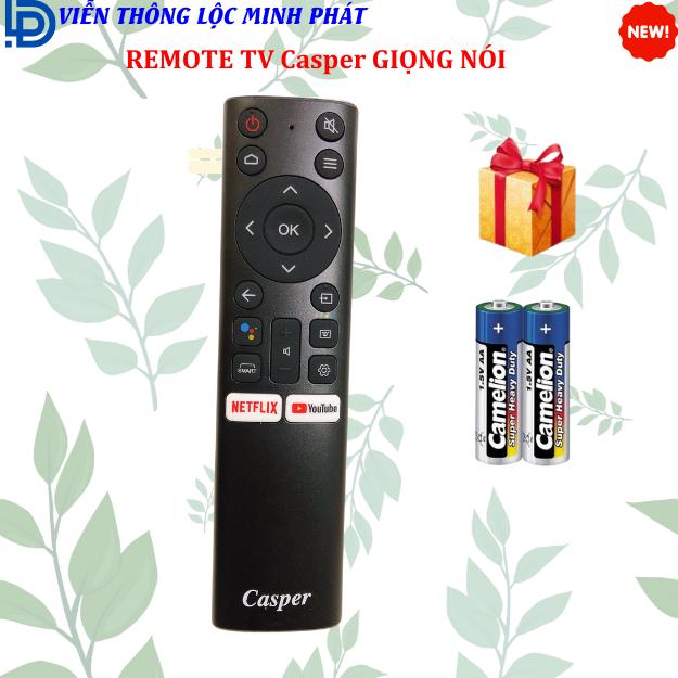 Remote điều khiển tivi Casper Điều Khiển TV Casper Internet Có Giọng Nói - Tặng kèm pin