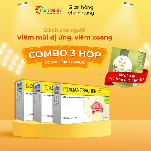 COMBO TRẢI NGHIỆM - XOANG BÁCH PHỤC - dành cho người viêm xoang, viêm mũi - Combo 3 hộp - Hộp 20 viên