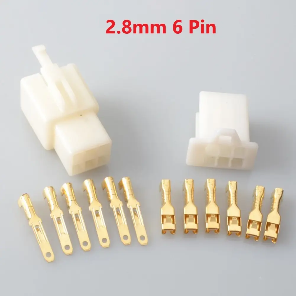 Bộ đầu nối chân ổ cắm thiết bị đầu cuối, 2,8mm, cho dây nịt dây ô tô và xe máy, có 2 chân, 3 chân, 4 chân, 6 chân và 9 chân, được làm bằng vật liệu ABS, phụ kiện nội thất