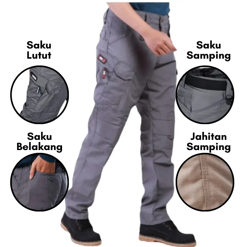 Celana Cargo Panjang Pria Gunung Keren | Long Cargo Pants Sandwash Keren Nyaman | Celana Kargo Panjang Waterproof Premium Unisex Jumbo Casual Pria | Celana Cargo Reguler Standard Washed | Celana Panjang Cargo Pria Dewasa Premium Slimfit