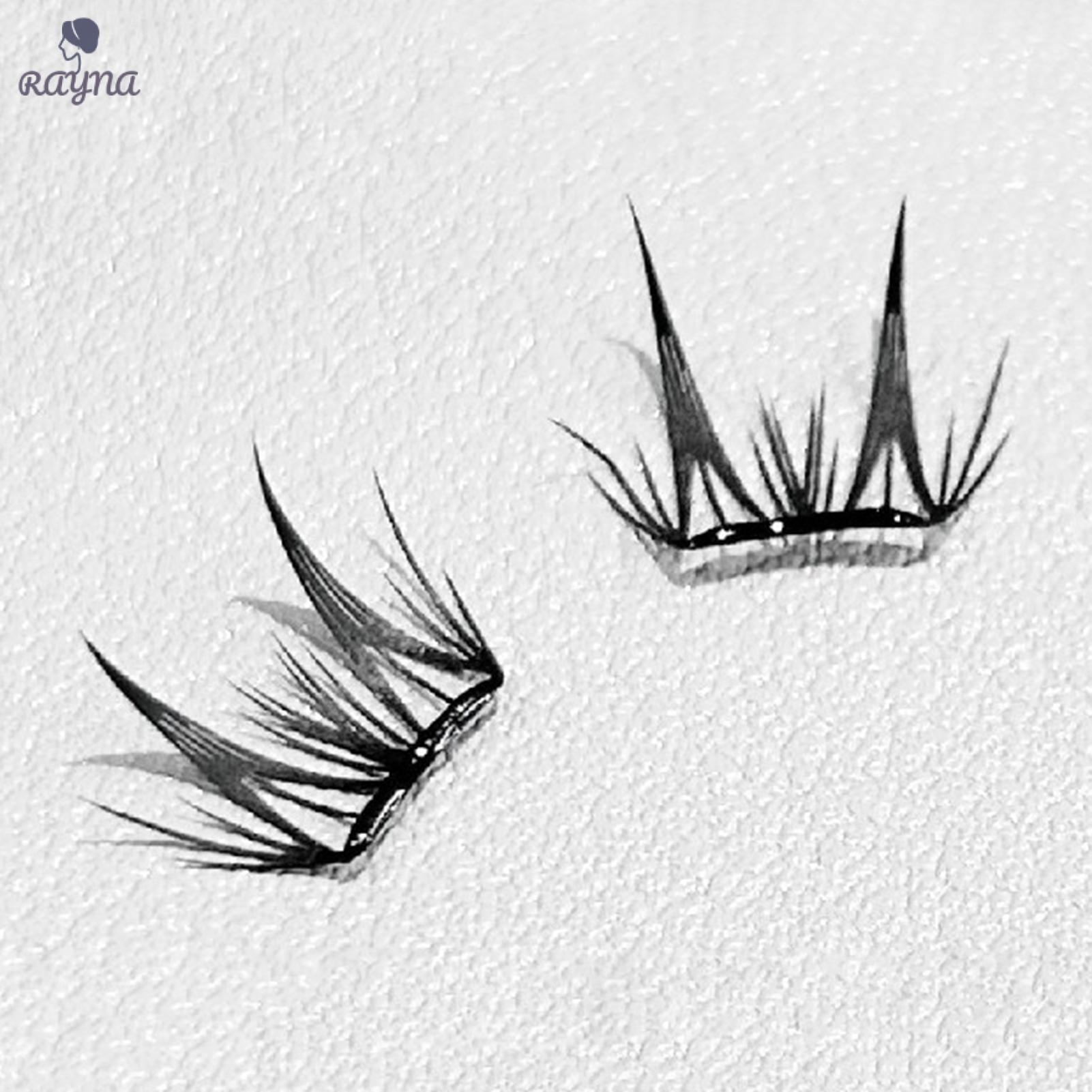 RAYNA  Bulu Mata Palsu Berbentuk Hati Tanpa Lem - Tebal, Melengkung, Tersegmentasi - Bulu Mata Alami