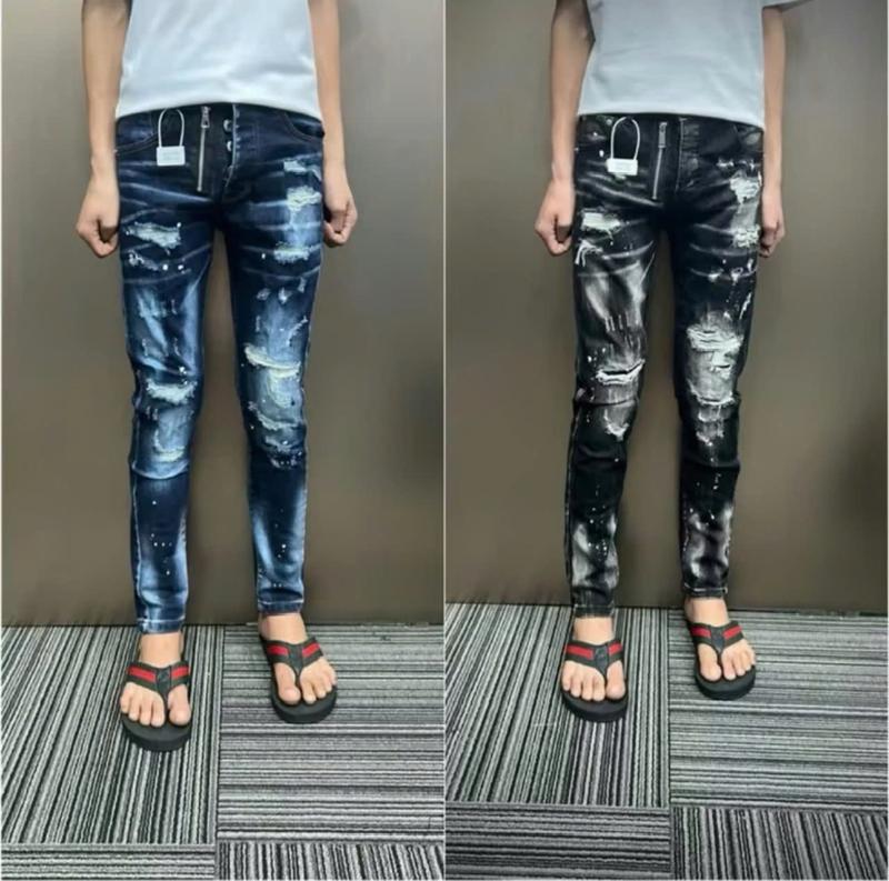 Quần Jean Nam Xanh Đen Đê Quyy Khóa Lệch 4 Nút Chất Vải Dày Dặn Co Dãn Tốt Mẫu Mới Size 27-32 Phong Cách Boy Phố Trẻ Trung Năng Động Mẫu Mới ANNHIÊN STORE