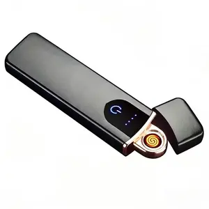 Portable Touch SGK Switch Dual Arc Rechargeable USB Charging LED Lighter Fingerprint Touch Sensor LED Screen