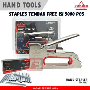 YUKIDO STAPLER R23 FREE ISI STAPLES 5000PACK 13/4-6-8mm Stationery Kayu Binder