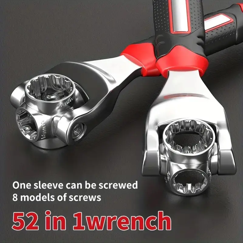 360 Degree Multifunctional Socket Wrench, Multipurpose Metric Imperial Socket Wrench, Assembly & Disassembly Tools for Car Repair 2