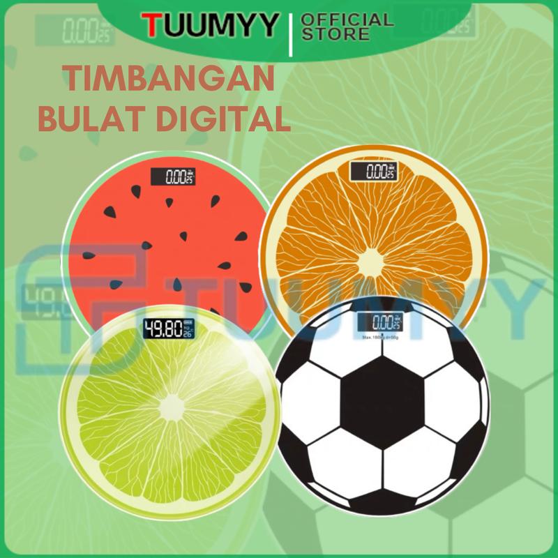 Product Introduction of [COD] TIMBANGAN DIGITAL BADAN MOTIF BUAH BULAT 28CM TM-28-88 1