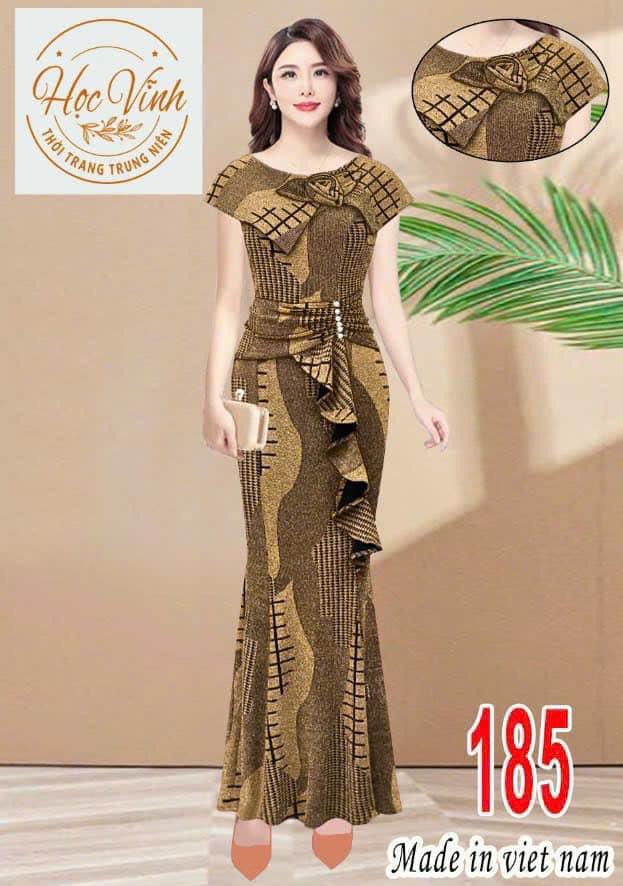 Product Introduction of Dress m185 . ĐẦM TRUNG NIÊN THIẾT KẾ ĐI TIỆC. ĐẦM DẠ HỘI ĐUÔI CÁ CHE KHUYẾT ĐIỂM SIÊU XINH  Women 7