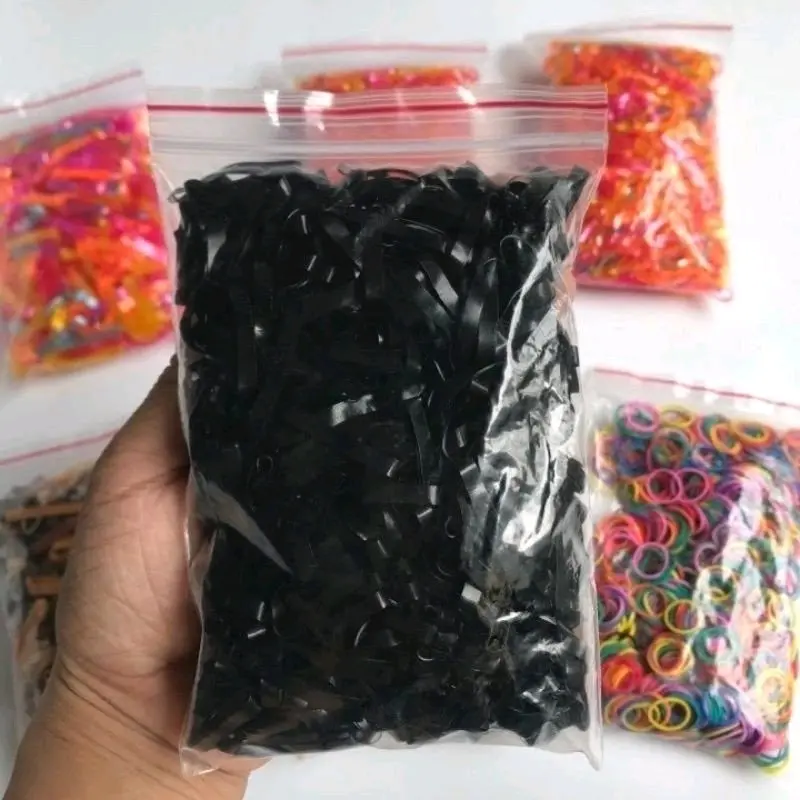 Lẻ 1 Lạng Dây Buộc Tóc , Chun Nịt Đen , Nịt Màu ,Túi Thun Buộc Tóc Siêu Dai.