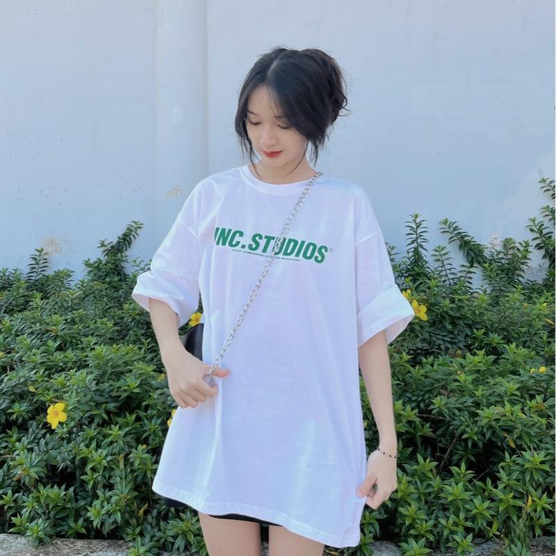Áo thun tay lỡ form rộng DEUNCOOL Basic Tee Drop 1.0 - Màu Trắng - In UNC.STUDIOS 4