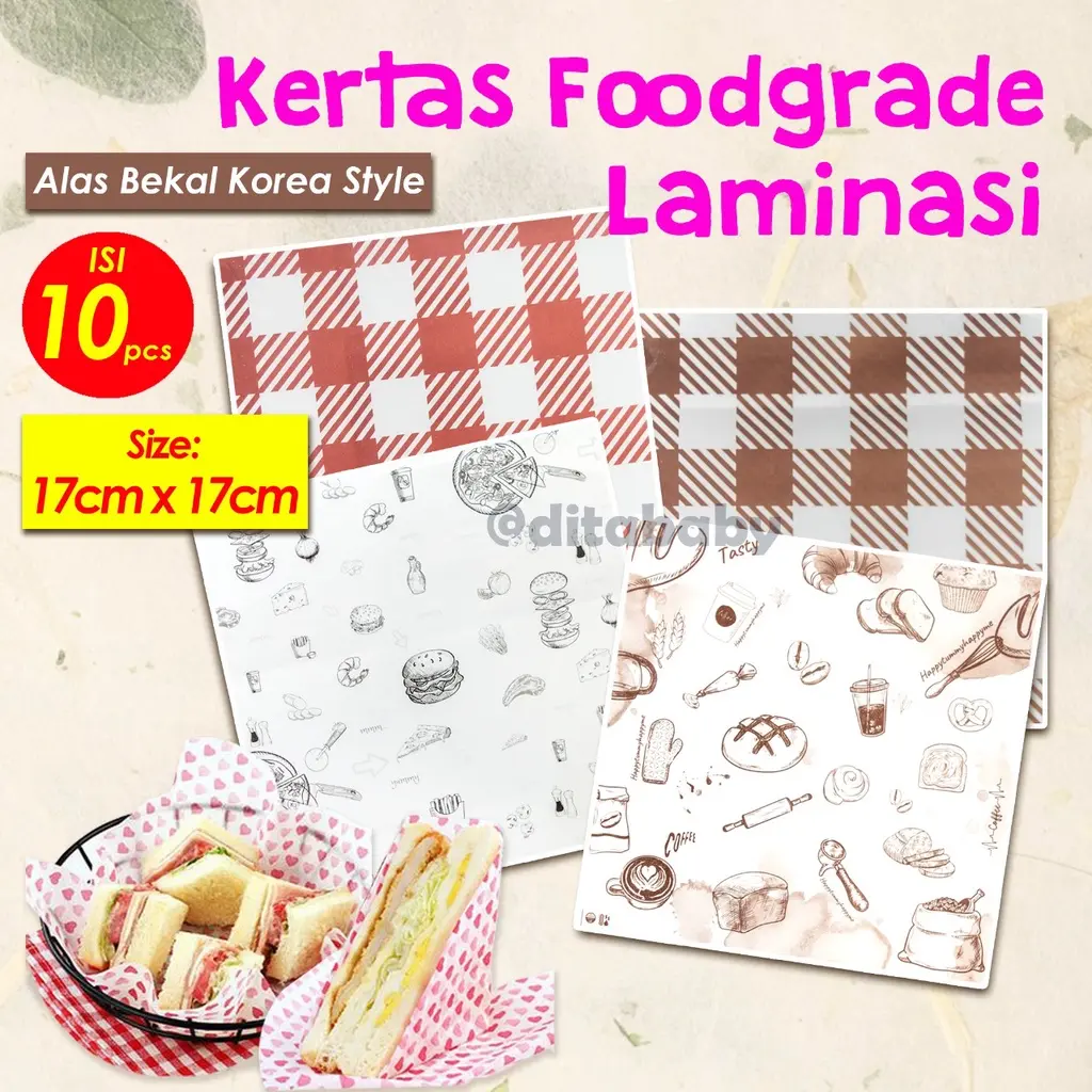 Alas Bento Kertas untuk Bekal Anak - Model Terbaru