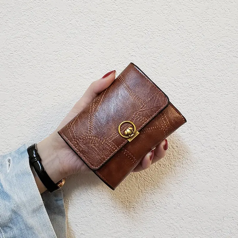 Dompet Wanita, Fesyen Baharu 2022, Pendek, Dompet Syiling, Pemegang Kad, Penutupan Pengait, Klac Mini, untuk Wanita