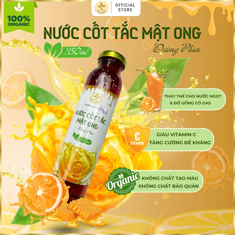 [350ml] NƯỚC CỐT TẮC MẬT ONG ĐƯỜNG PHÈN - PHAT LOI FOODS - cung cấp vitamin C, tiện lợi không cần pha chế 1