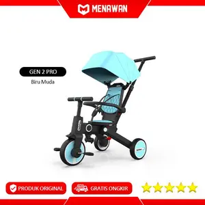 Bebehoo Gen 2 Pro 7-in-1 Folding Baby Stroller Sepeda Mainan Anak - Pro - Biru