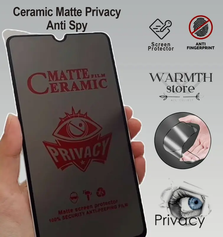 Compatible For Realme Antigores Ceramic MATTE AntiSpy Lentur Privacy 4