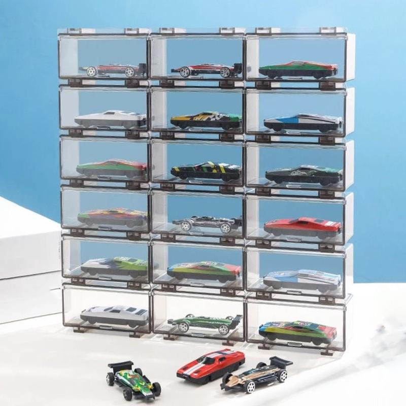 Product Introduction of Practical Plastic Model Car Box 1:64 Diecast Transparent Car Display Box Waterproof Dustproof Cars Toy Organizer Boys Gift 9