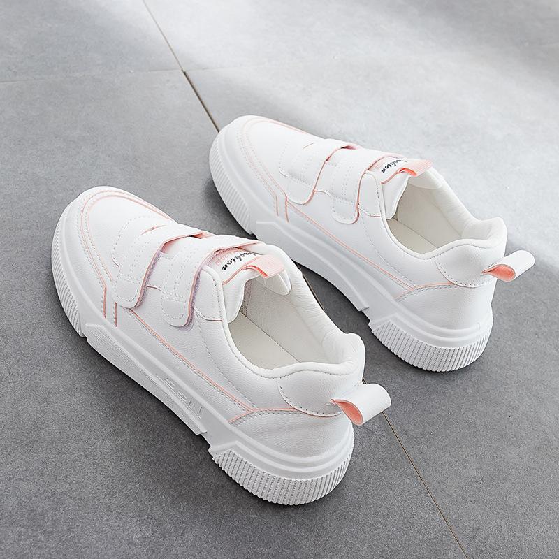 Velcro-Giày Trượt Băng Nhỏ Màu Trắng Cho Nữ, Giày Thường Ngày, Thoáng Khí, Cho Học Sinh, Mùa Xuân, Mới 6