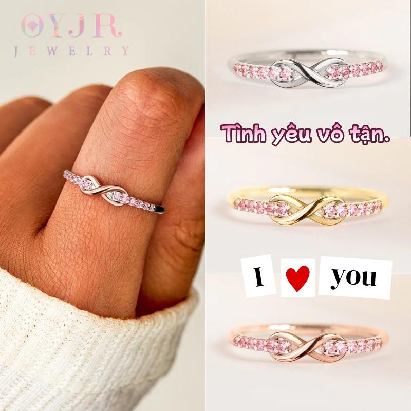 OYJR Nhẫn Titan Không Phai Màu, Nhẫn Không Gỉ Sang Trọng, Nhẫn Tặng Người Yêu