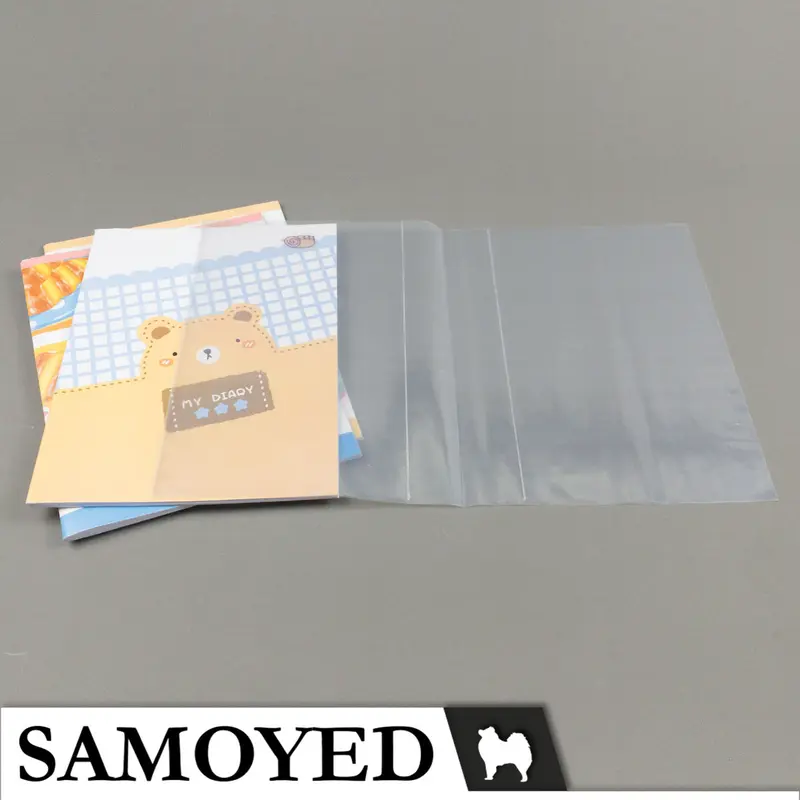 Sampul Buku Tulis Plastik Transparan / Bening / Plastic Transparent / Clear Slip On Book Covers Samoyed BKCV-PS Uk. Sidu / Quarto / Kuarto / Kwarto / Big Boss / Boxy 4
