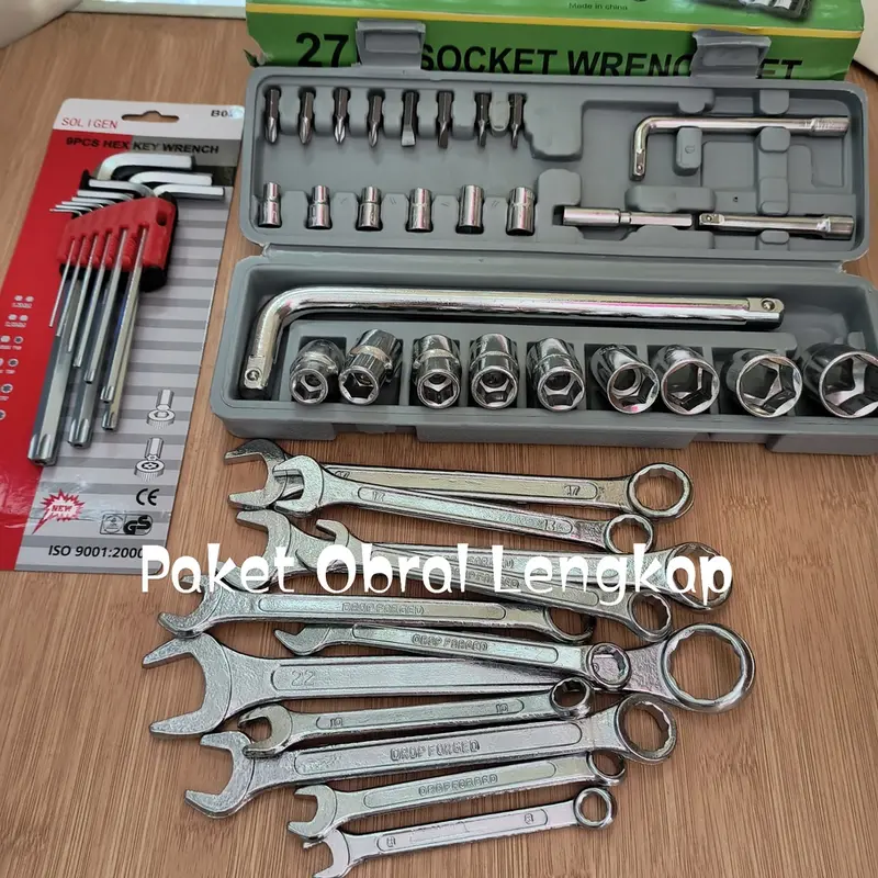 PAKET Kunci Shock Set 27Pcs + Kunci Ring Pas 11Pcs + Kunci L Set 9Pcs Kombinasi ( BISA COD ) Kunci Shock Set / Kunci Sok Lengkap / Kunci L Set / Kunci Ring Pas Set / Kunci Ring Set 0