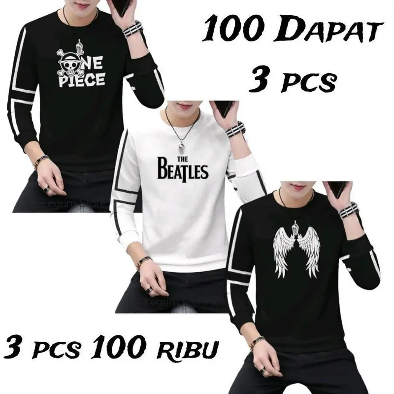 Paket 3 pcs 100 ribu / kaos switer paket 100 dapat 3 potong / paket kaos 3 pcs 100 ribu / promo diskon paket hemat 100 ribu dapat 3 pcs / baju distro terlaris / baju laki laki dewasa / kaos import pria wanita baju dewasa / kaos distro bandung terbaru 2024 2