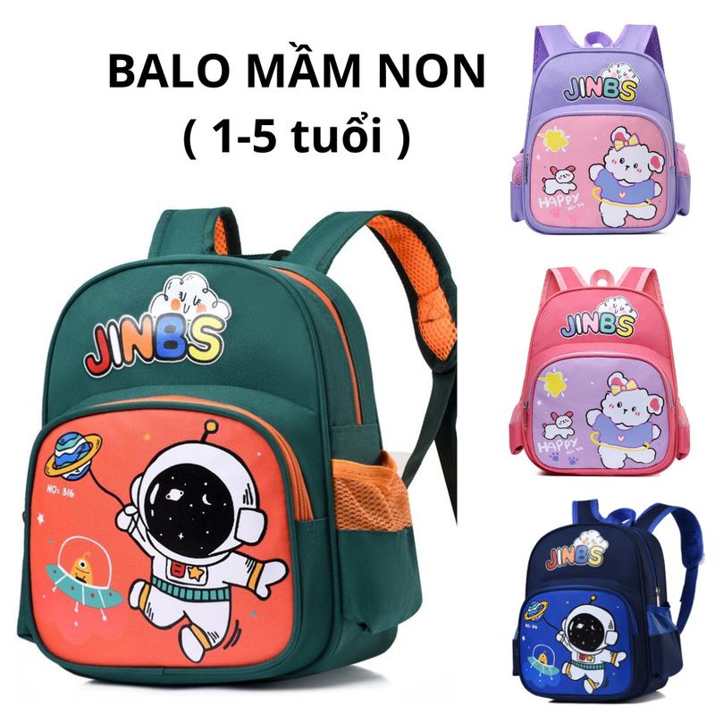 Balo cho bé trai _ bé gái mầm non mẫu giáo họa tiết hoạt hình siêu ngộ nghĩnh