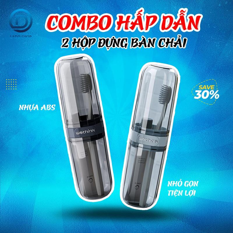  COMBO 2 hộp đựng bàn chải kem đánh răng LADOHOME W8280 nhựa abs siêu bền bỉ 