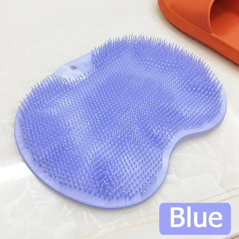 Silicone Bath Massage Pad, Shower Foot Massager, Bathroom Wall Mounted Back Scrubber, Shower Massager Scrubber, Soft Bristles Exfoliating Scrubber, Suction Cups to Mount on Wall 1