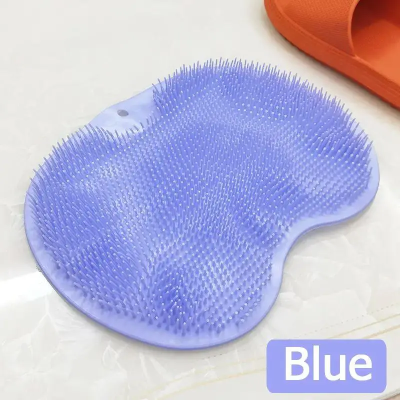 Silicone Bath Massage Pad, Shower Foot Massager, Bathroom Wall Mounted Back Scrubber, Shower Massager Scrubber, Soft Bristles Exfoliating Scrubber, Suction Cups to Mount on Wall 1