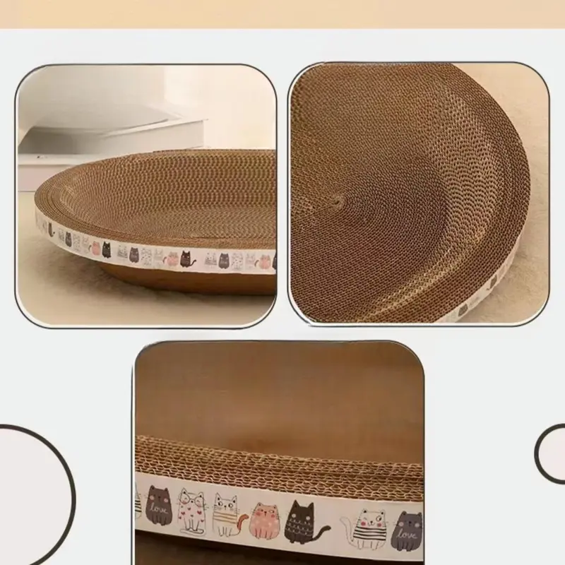 Durable Oval Cat Scratcher Pad Summer Gift, Play and Rest Cat Scratching Pad Cat Paws Grinding Toy, Cats Furniture, Pet Furniture, Cat Supplies Cat Furniture, Dog Stuff, Anxiety Fidget Toys, Birthday Gifts Ideas 3