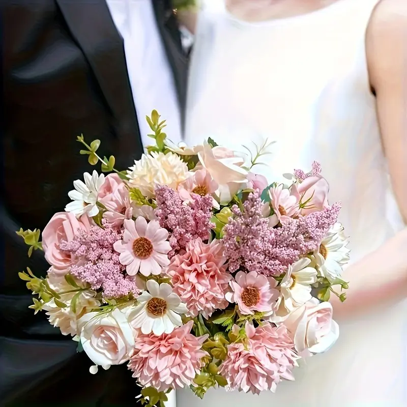 Artificial Peony Flower (without Vase), 2 Counts/set Faux Flower, Decorative Flower for Home Party Wedding Anniversary 3