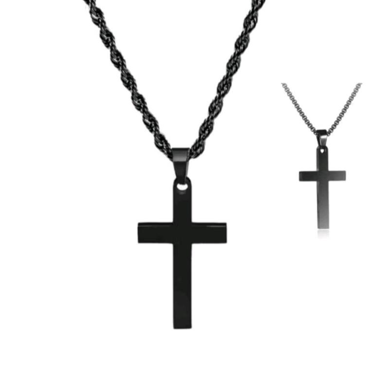 Kalung Tambang Salib Pria Wanita Titanium Model Harian Terlaris Aksesoris Hadiah kalung salib pull and bear 4