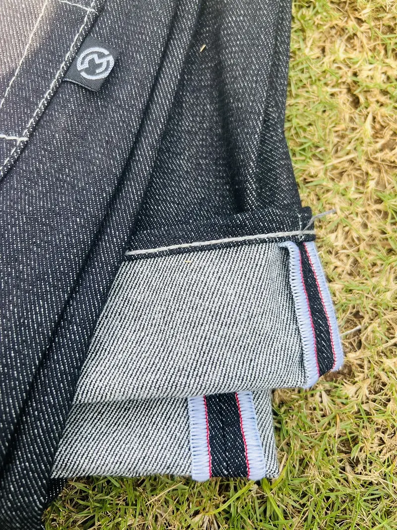 Celana Denim Selvedge Pria Dewasa Jeans Panjang Black Indigo fading  Sheltich zig-zag 27