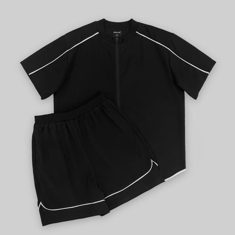 Set bộ Zip Lines ODIN CLUB, Bộ bao gồm 1 quần 1 áo unisex chất liệu chéo biên 4