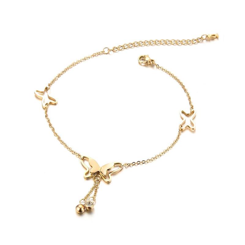 Product Introduction of Lắc Chân Kéo Loại, Phong Cách Hàn Quốc, Thép Không Phai Màu, Thời Trang, Cá Tính, Đơn Giản, Mới 2024, Quà Tặng, D6D6 24