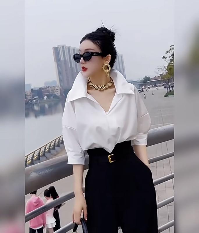 Áo Sơ Mi Nữ, Áo Công Sở Nữ, Hàng Thiết Kế Cao Cấp, Thiết Kế Sành Điệu, Che Khuyết Điểm, Mã K64