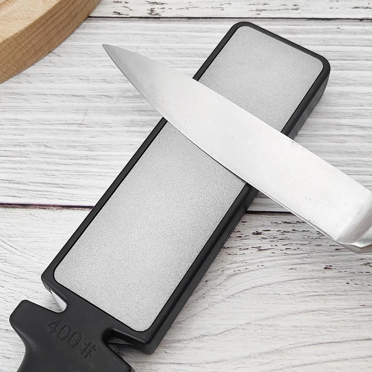 5 In1 Knife Sharpener Diamond Bars 400 Multi-Tool Kitchen Knives Tungsten Steel Ceramic Grinding Double-Sided Whetstone