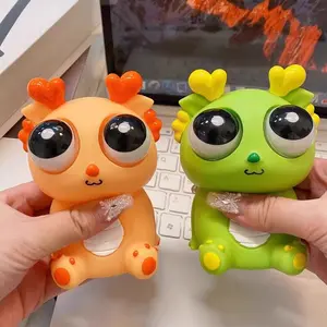 Mainan Anti Stres Dekompresi Naga Unik & Cacing Sayur Licin - Mainan Remas Lucu Penghilang Stres Viral