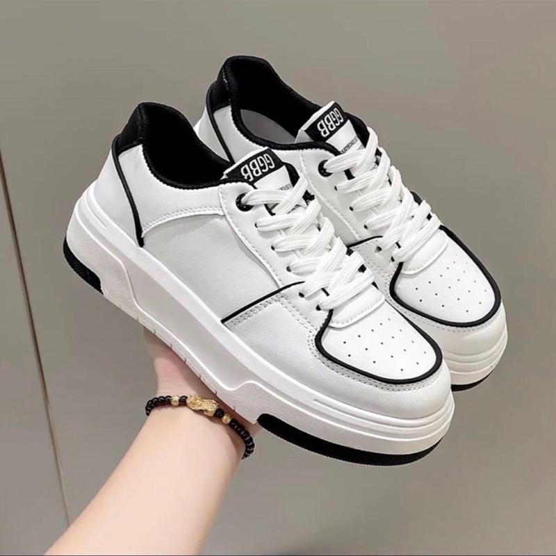 Giày thể thao sneaker chunky liner màu đen trắng chữ NY phối sang trọng dễ phối đồ cả nam nữ full size 36-43 Đế Bằng