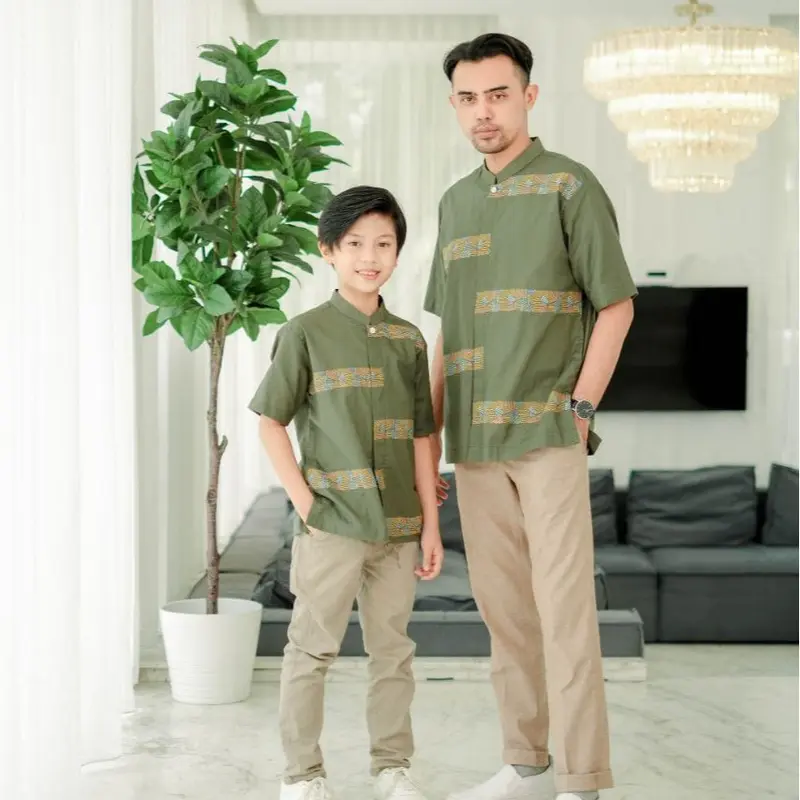 Althaff Azmi Series Koko Couple Bordir ayah dan anak lengan pendek 2