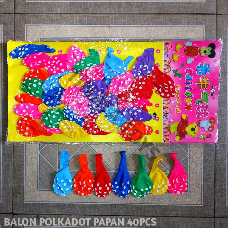 Mainan Balon Polkadot Papan Isi 40Pcs 0