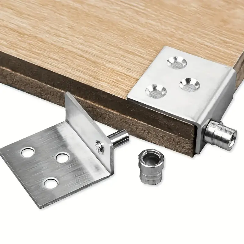 Stainless Steel Hidden Hinge, Durable Corner Code Earth Rotation Axis Cabinet Door Upper and Lower Hinge, Wooden Door Hinge, Industrial Hardware 2