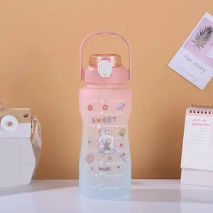 Botol Minum 2 Liter Viral Double Sticker Free Sticker 2D dan 3D